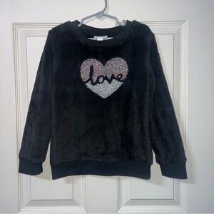 Cat & Jack | Girls Heart Love Sweatshirt - Size Small (6/6X)